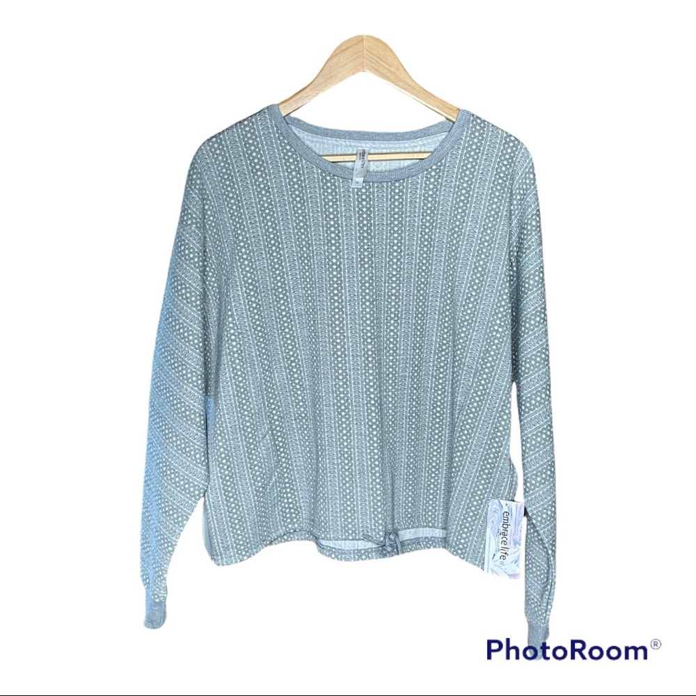 NWT Embracelife Athleisure Heather Gray Sweater Size XL